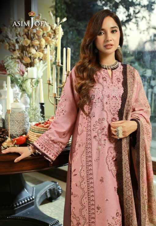 (product) Asim Jofa AJAW-11 Aira and Asra Winter Shawl Collection