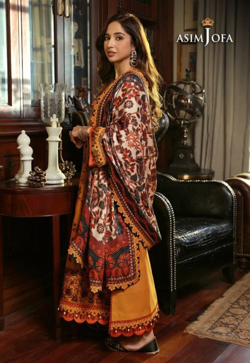 (product) Asim Jofa AJAW-04 Aira and Asra Winter Shawl Collection