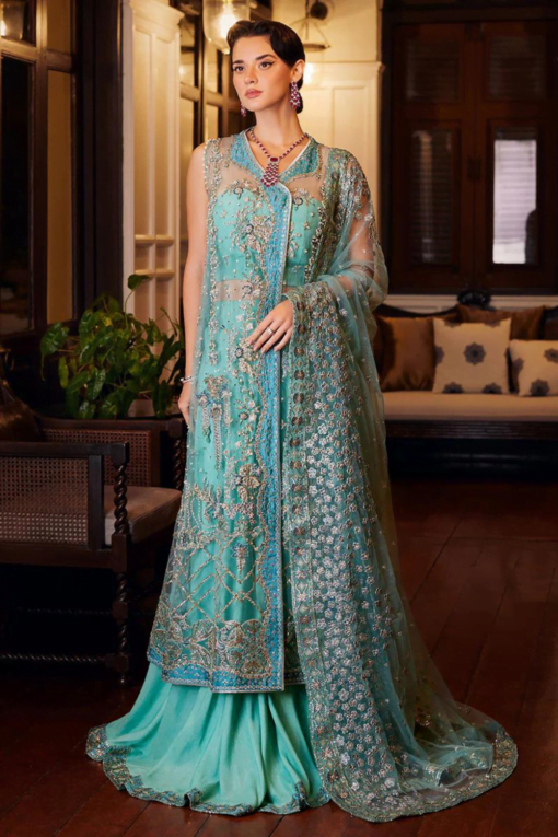 Mushq Astrum Embroidered Net 3 Piece Suit