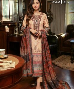 (product) Asim Jofa AJAW-03 Aira and Asra Winter Shawl Collection