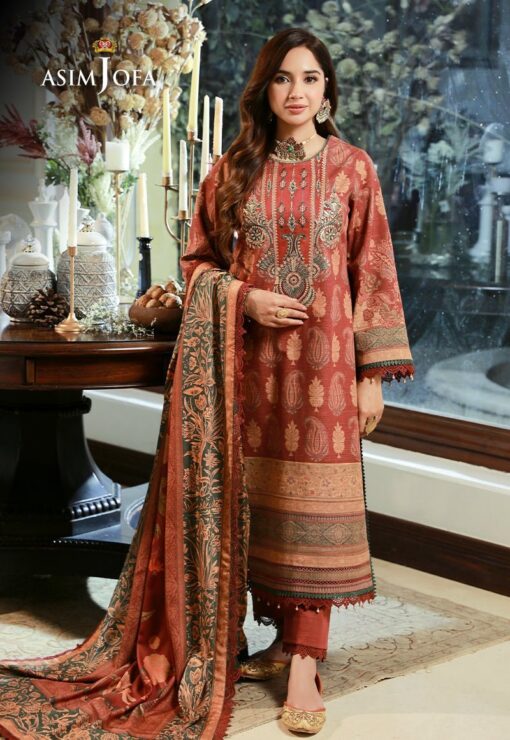 (product) Asim Jofa AJAW-05 Aira and Asra Winter Shawl Collection