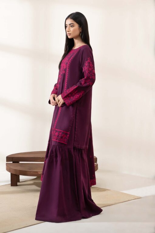 (product) Maria B Purple Dw-W23-04 Casuals Wear