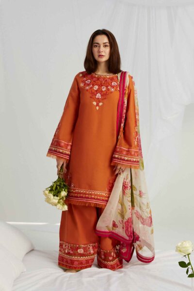 Zara Shahjahan ZCE23-10B Coco Embroidered Winter Collection