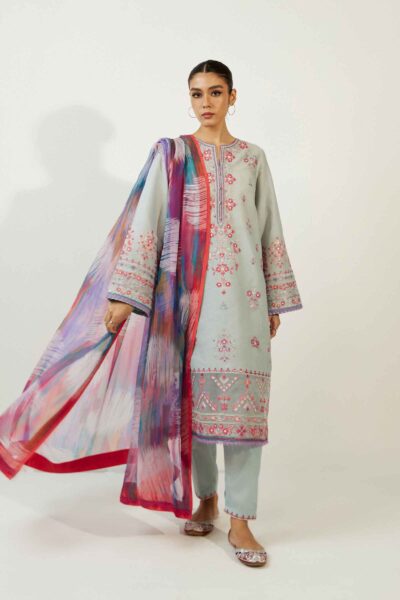 Zara Shahjahan ZCE23-7B Coco Embroidered Winter Collection