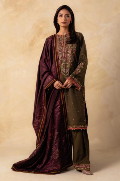 Zara Shahjahan ZW23-2A Coco Embroidered Winter Collection