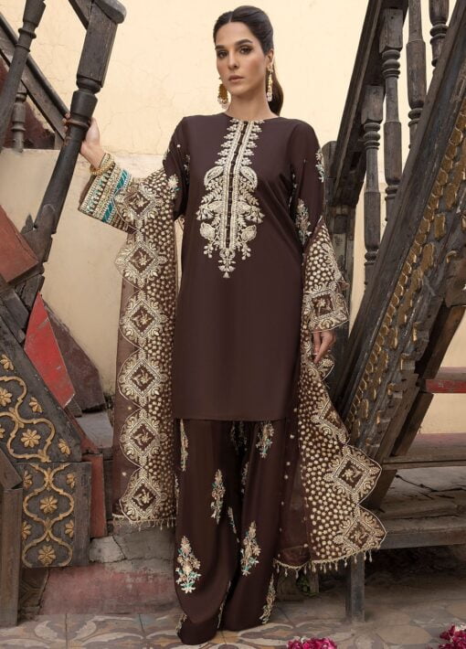 Sahane Br-1203 Sonaar Durnaz Embroidered Raw Silk Suits