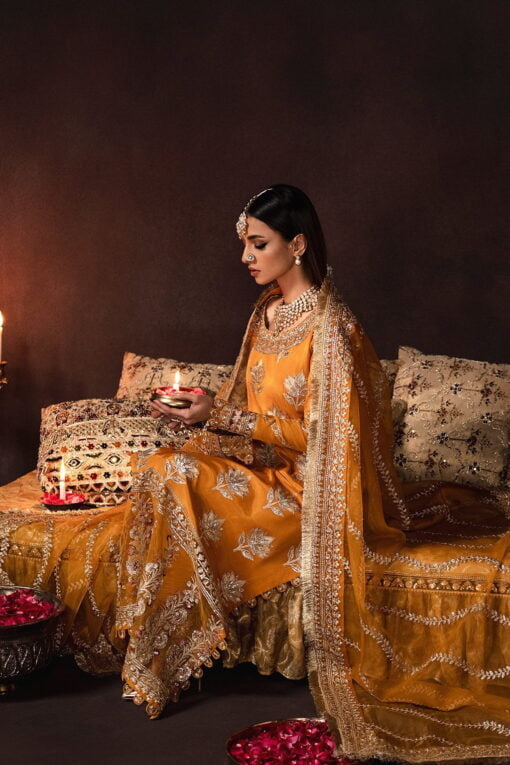 Afrozeh Amaltas Divani Luxury Embroidered Silk Collection