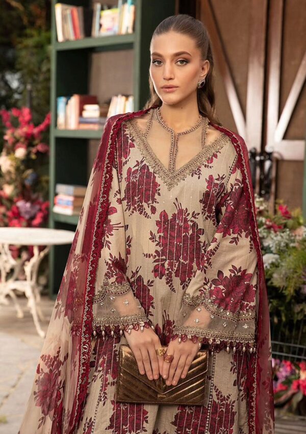  Maria B MM24#10 A M Prints Spring Summer
Lawn Collection