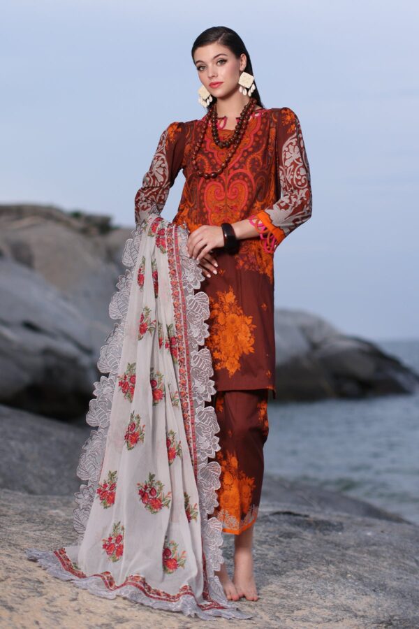 Charizma
Pm4-15 3-Pc Printed Lawn Shirt With Embroidered Chiffoncollection