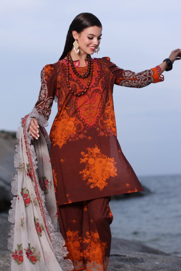 Charizma
Pm4-15 3-Pc Printed Lawn Shirt With Embroidered Chiffoncollection