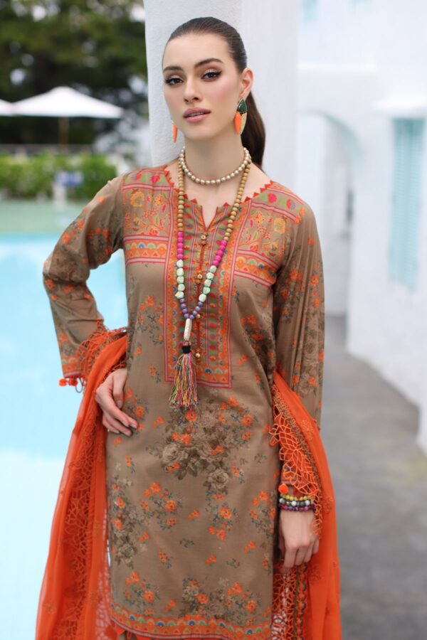 Charizma
Pm4-11 3-Pc Printed Lawn Shirt With Embroidered Chiffoncollection