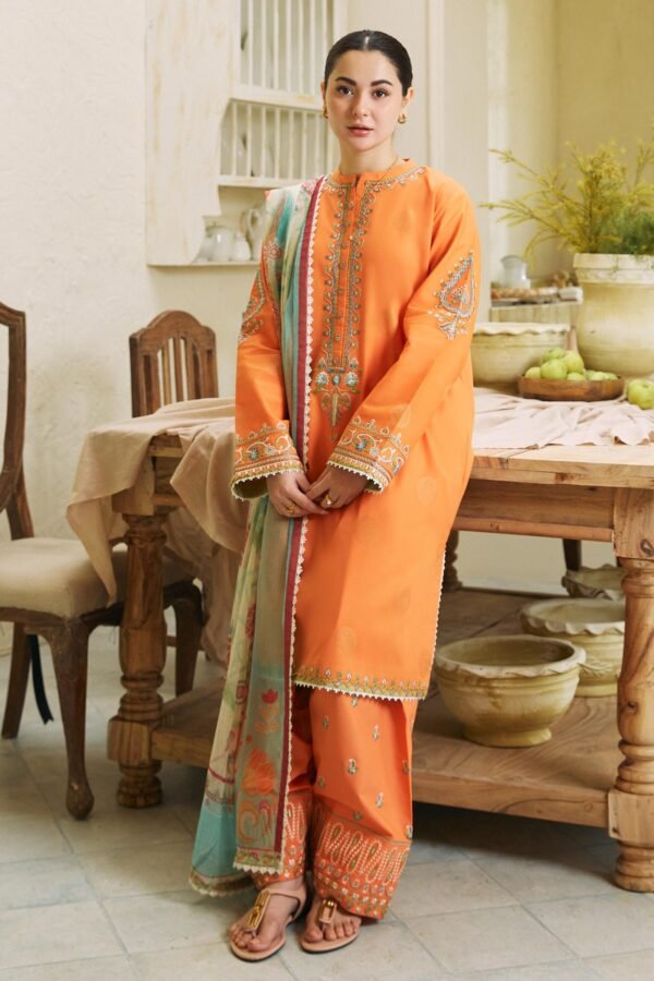  Zara Shahjahan Morni-9B Coco Embroidered
Lawn 3Pc Suit