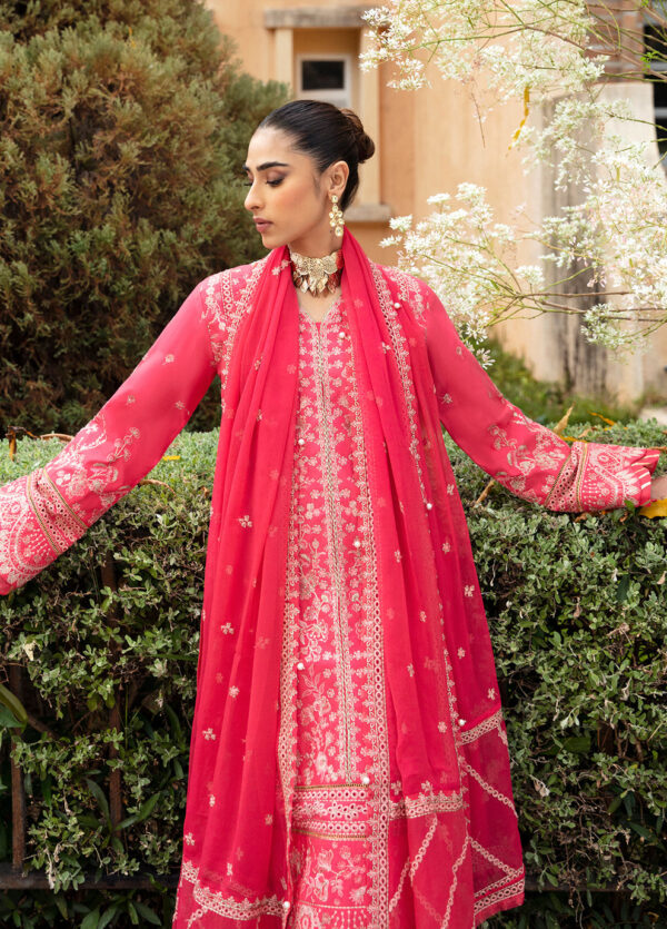 (product) Gulaal Embroidered Lawn Alessia 3 Piece Suit Cultural Outfit 2024