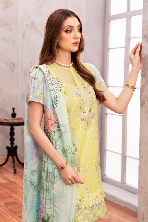 (Product) Ramsha Embroidered Lawn L-907 3 Piece Suit Cultural Outfit 2024