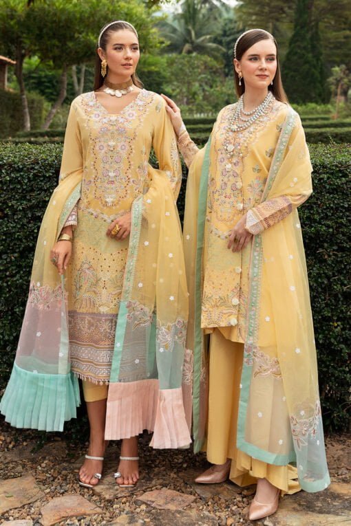 Ramsha Embroidered Lawn Z-806 3 Piece Suit Cultural Outfit 2024