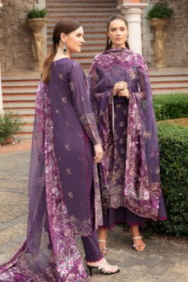 Ramsha Embroidered Lawn Z-807 3 Piece Suit Cultural Outfit 2024