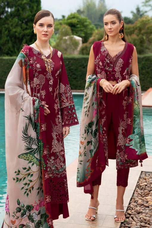 Ramsha Embroidered Lawn Z-802 3 Piece Suit Cultural Outfit 2024