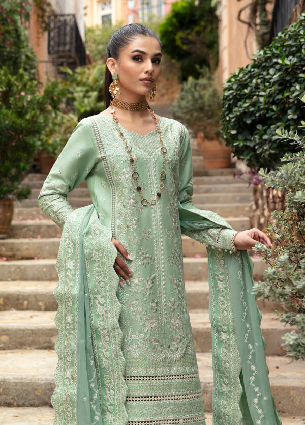 (product) Gulaal Embroidered Lawn Deniz 3 Piece Suit Cultural Outfit 2024