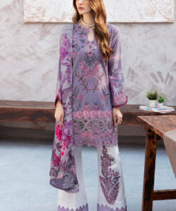 (product) Ramsha Embroidered Lawn L-906 3 Piece Suit Cultural Outfit 2024