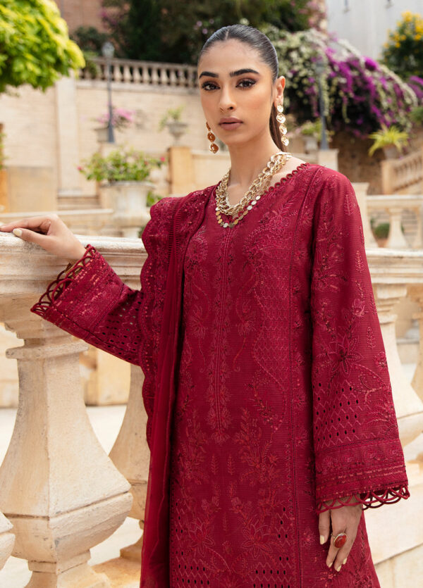 (product) Gulaal Embroidered Lawn Amelie 3 Piece Suit Cultural Outfit 2024