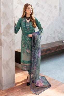 (product) Ramsha Embroidered Lawn L-901 3 Piece Suit Cultural Outfit 2024