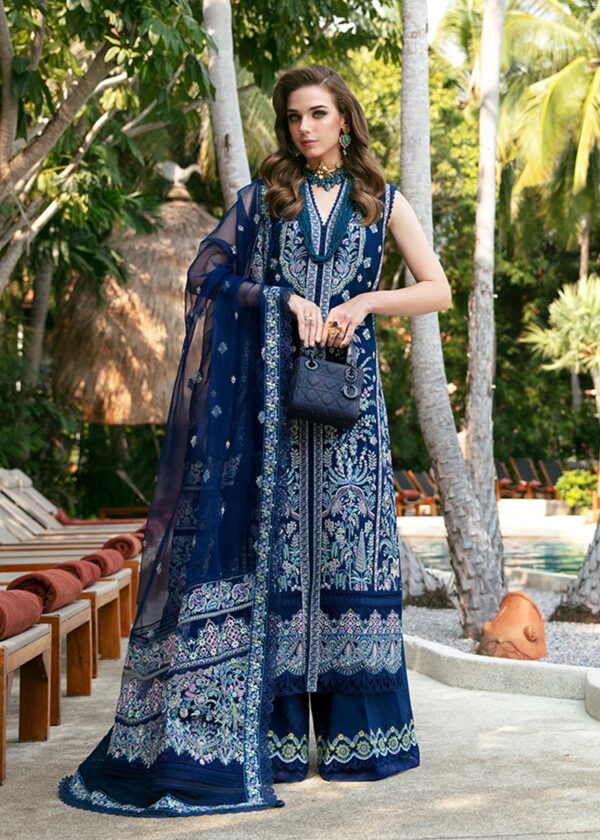 (product) Kanwal Malik Embroidered Lawn Rohma 3 Piece Suit Cultural Outfit 2024