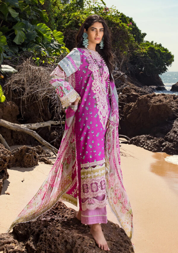 (product) Elaf Embroidered Lawn Esl-04b Enchantment 3 Piece Suit Cultural Outfit 2024