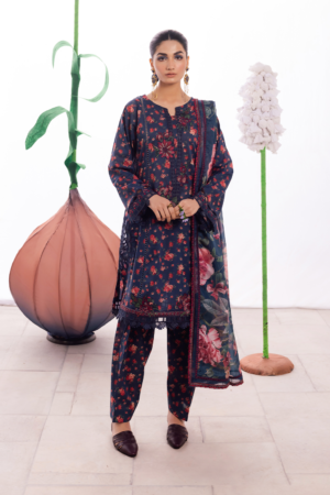 (product) Iznik Digital Printed Lawn Dl-07 3 Piece Suit Cultural Outfit 2024