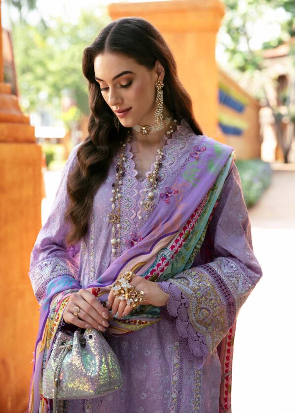 (product) Kanwal Malik Embroidered Lawn Capri 3 Piece Suit Cultural Outfit 2024