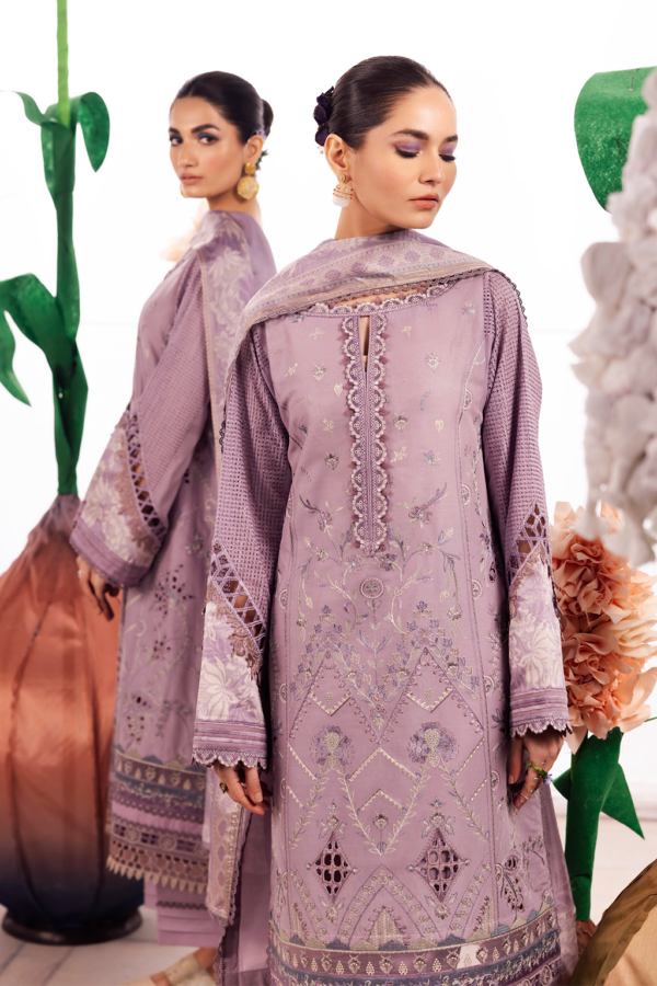 (product) Iznik Embroidered Lawn Dl-04 3 Piece Suit Cultural Outfit 2024