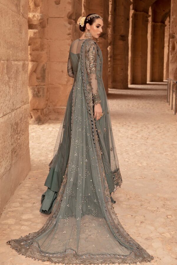 (product) Maria B Embroidered Net D-2403-A 3 Piece Suit Cultural Outfit 2024
