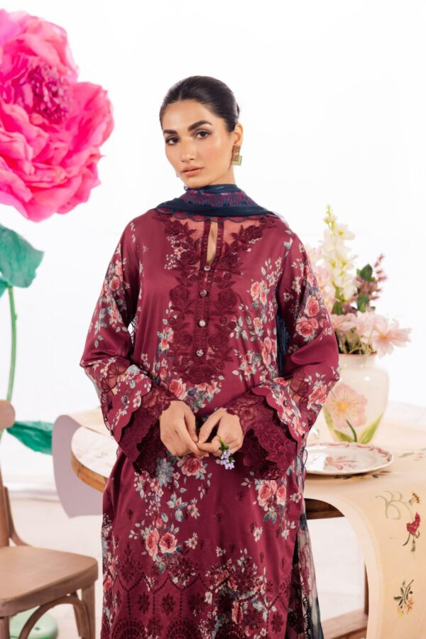 (product) Iznik Embroidered Lawn Dl-11 3 Piece Suit Cultural Outfit 2024