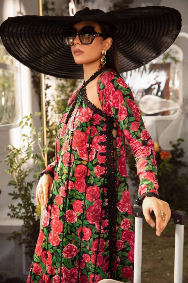 (product) Maria B Printed Lawn Mpt-2106-B 3 Piece Suit Cultural Outfit 2024