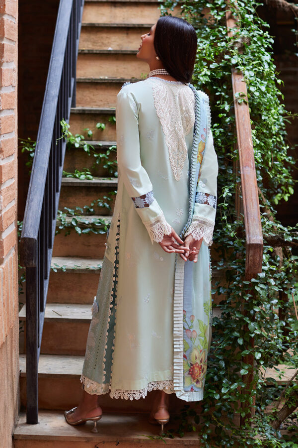 (product) Mushq Embroidered Lawn Capri Charm 3 Piece Suit Cultural Outfit 2024