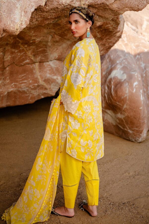 (product) Sana Safinaz Digital Printed Lawn H241-001a-3ci 3 Piece Suit Cultural Outfit 2024