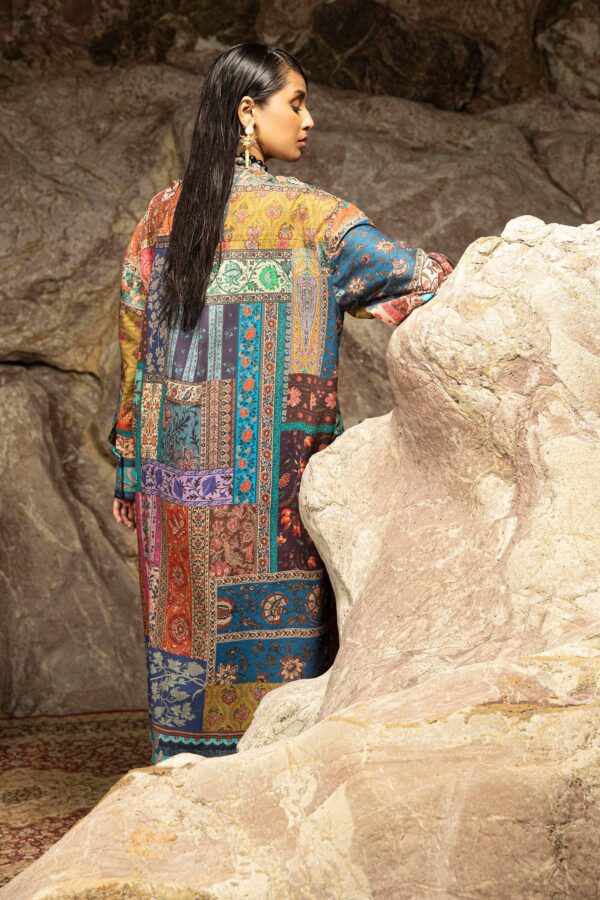 (product) Sana Safinaz Digital Printed Lawn H241-014b-2c 3 Piece Suit Cultural Outfit 2024