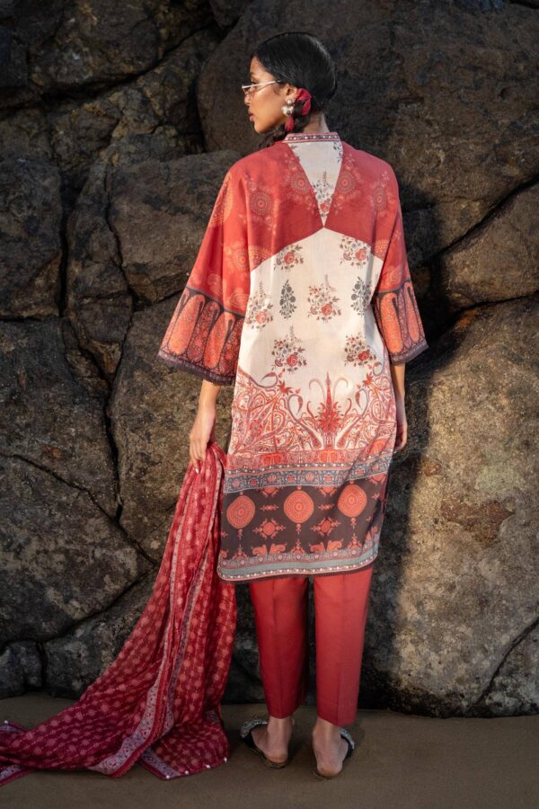 (product) Sana Safinaz Digital Printed Lawn H241-021a-3de 3 Piece Suit Cultural Outfit 2024