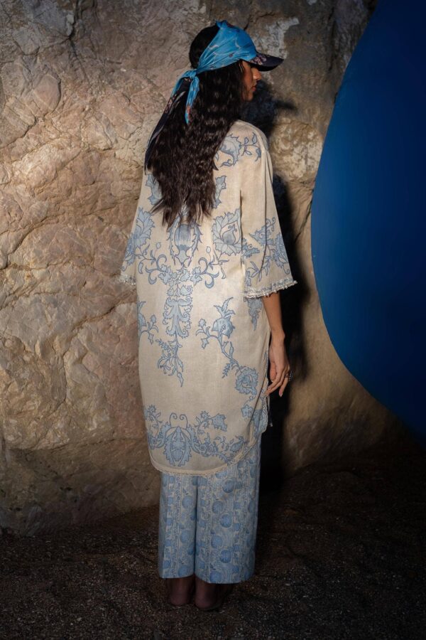 (product) Sana Safinaz Digital Printed Lawn H241-025b-2ac 3 Piece Suit Cultural Outfit 2024