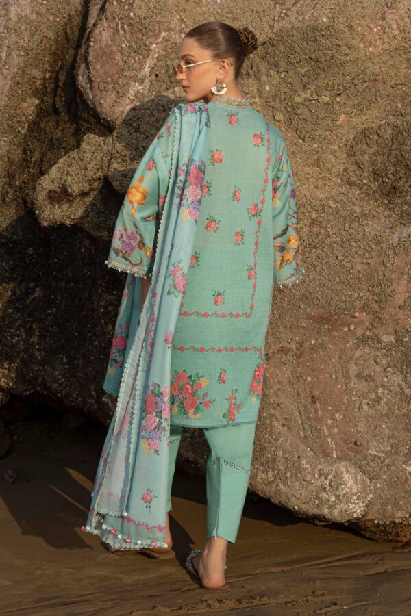 (product) Sana Safinaz Digital Printed Lawn H241-026b-3cs 3 Piece Suit Cultural Outfit 2024