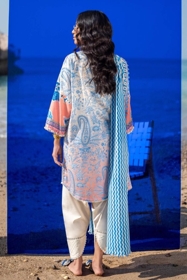 (product) Sana Safinaz Digital Printed Lawn H241-028b-2bg 3 Piece Suit Cultural Outfit 2024