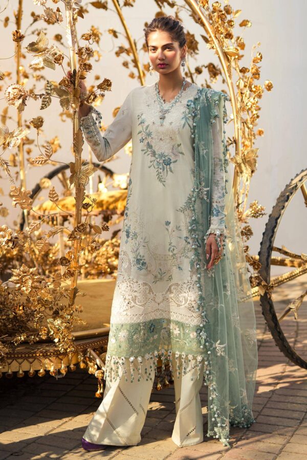 (product) Sana Safinaz Embroidered Lawn L241-003a-3ct 3 Piece Suit Cultural Outfit 2024