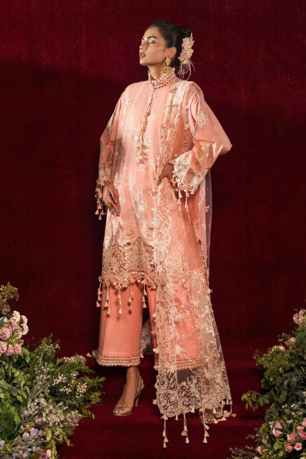 (product) Sana Safinaz Embroidered Lawn L241-007a-3ct 3 Piece Suit Cultural Outfit 2024