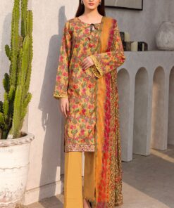 Motifz Digital 4609-NAYLA Printed Lawn 3Pc Suit Collection 2024