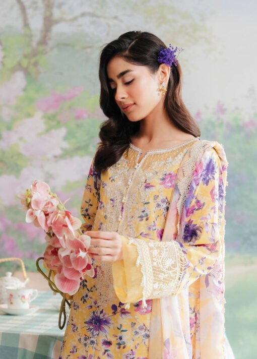 Afrozeh AL-24-V1-01 Floral Charm Embroidered Lawn Collection 2024