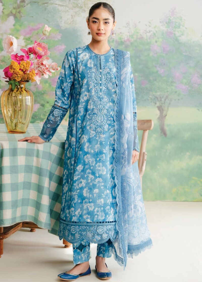 Afrozeh Al-24-V1-08 Floral Charm Embroidered Lawn Collection 2024