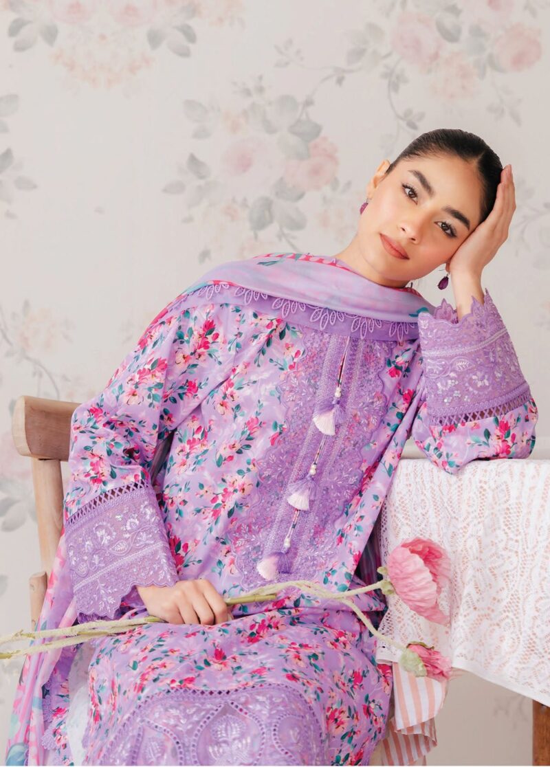 Afrozeh Al-24-V1-09 Floral Charm Embroidered Lawn Collection 2024