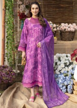 Ayzel AZL-V1-04 Fuchsia Dream Lawn 3Pc suit Collection 2024
