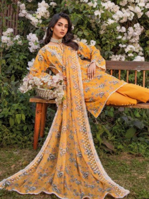 Gul Ahmed BCT-42008 Premium Embroidered Lawn 3Pc Suit Collection 2024