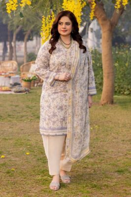 Gul Ahmed BM-42014 Mothers Printed Lawn 3Pc Suit Collection 2024