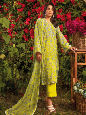 Gul Ahmed BM-42003 Premium Printed Lawn 3Pc Suit Collection 2024